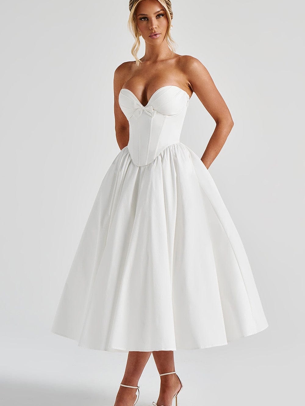 BABYBOO PRIM MIDI DRESS - IVORY - Picture 6 of 13